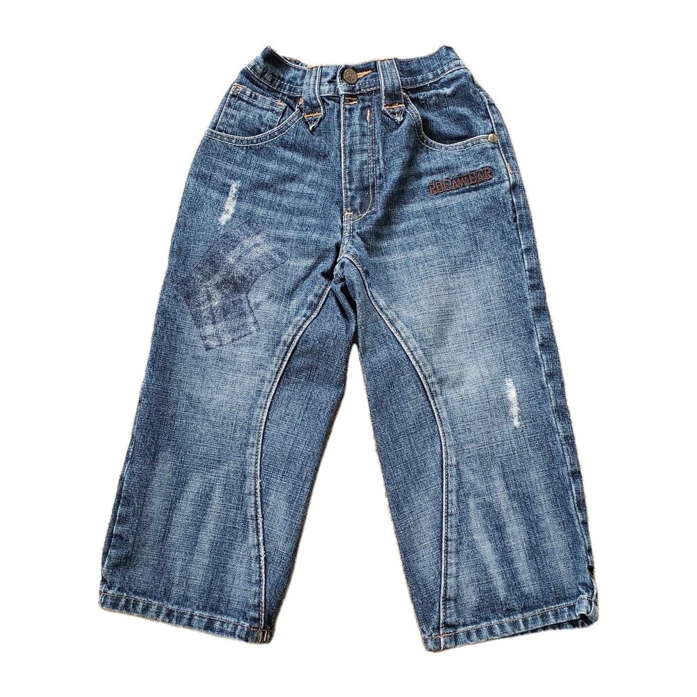Vintage Y2K Rocawear Toddler Boys 3T Baggy Embroidered Denim Jeans Hip Hop